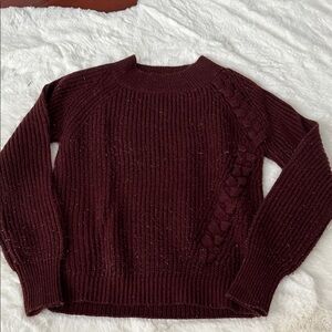 Reitmans Deep Burgundy Crew Neck Sweater